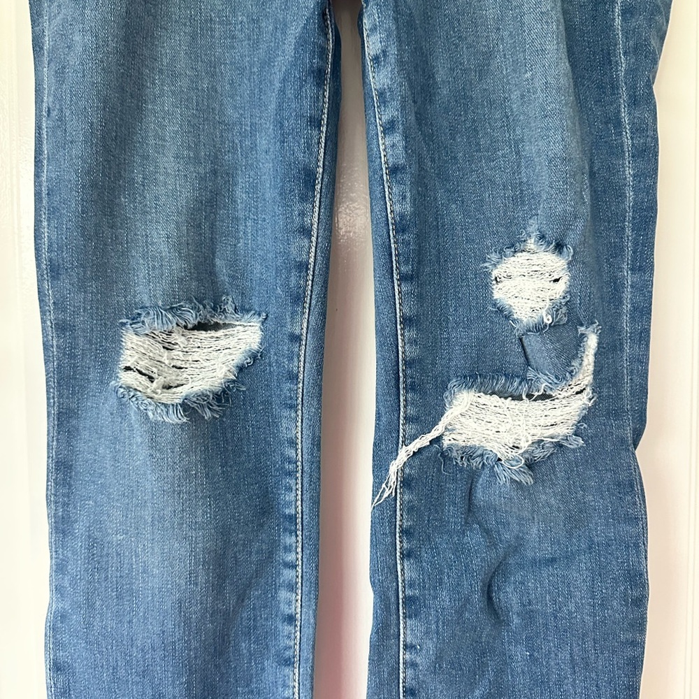 Frame Le Skinny de Jeanne Ripped Distressed Crop Jeans - Picture 3 of 7